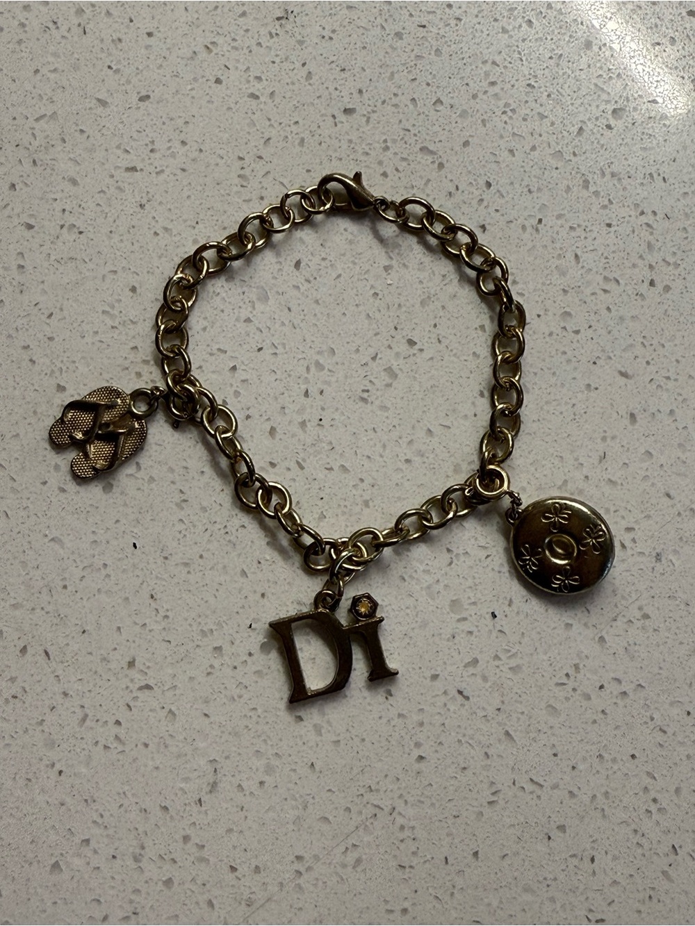 Dior Gold Tone Charm Bracelet with Removable Charms - Picture 2 of 8